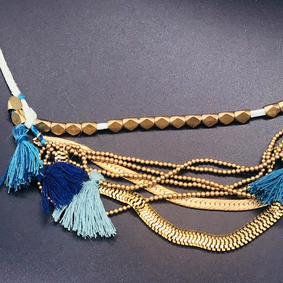 Anthropologie Jewelry - Anthropologie | Mint Leather and metal necklace